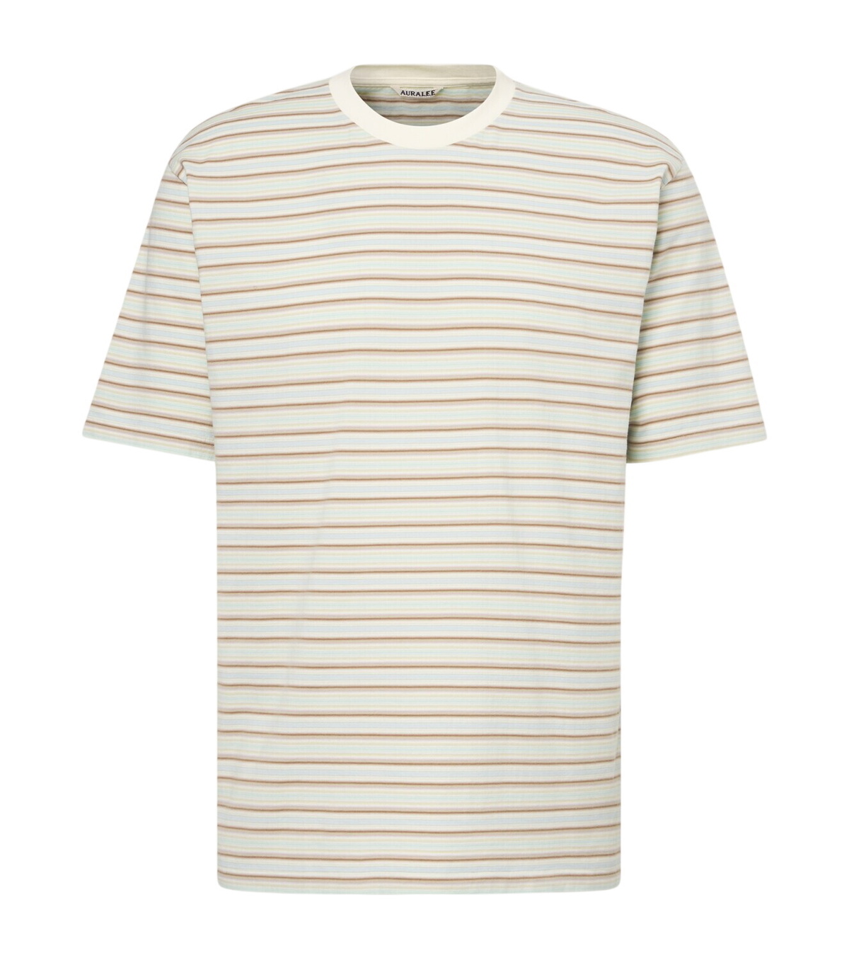 Auralee Men's Super Soft Wool Jersey T-Shirt in Light Green Auralee
