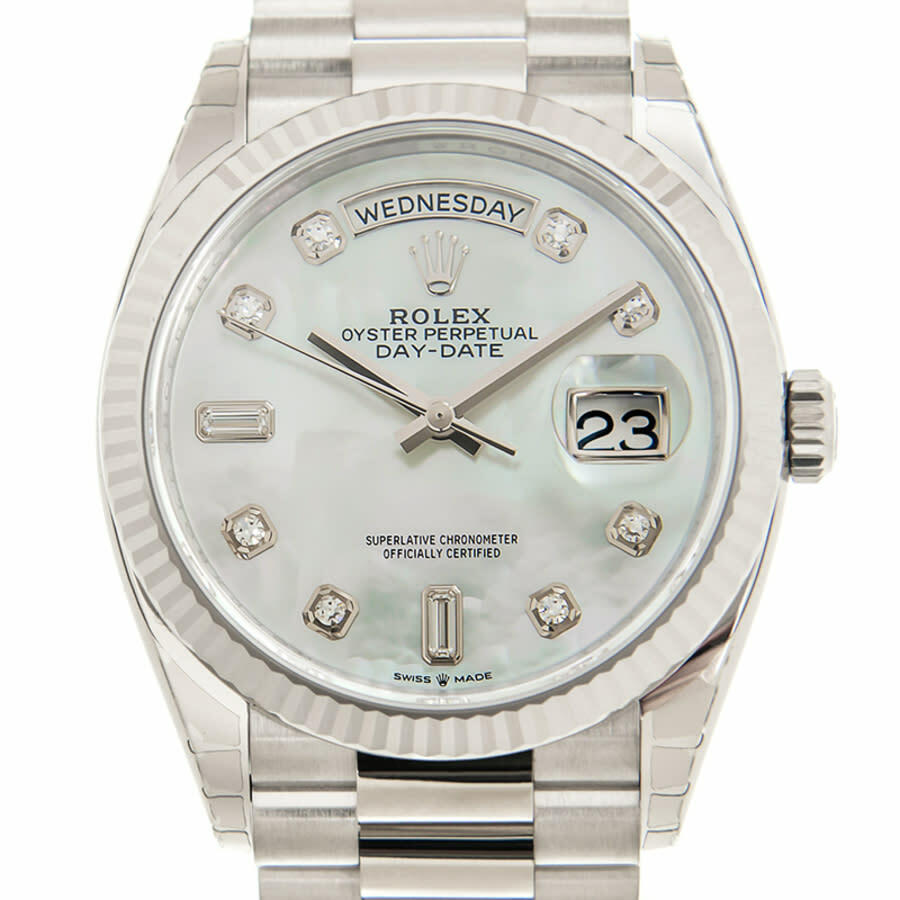 Rolex Day-Date 36 Automatic Mother of Pearl Diamond Dial President Watch 128239MDP