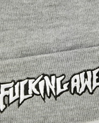 Fucking Awesome Stamp Cuff Beanie Grey - Mens - Beanies