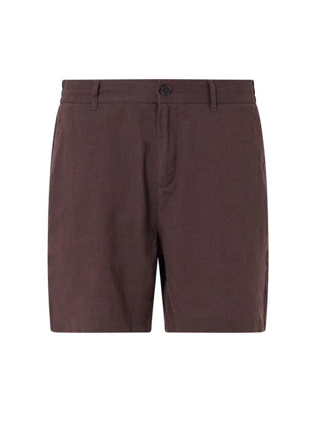 Photo: Onia - Straight-Leg Linen-Blend Shorts - Brown