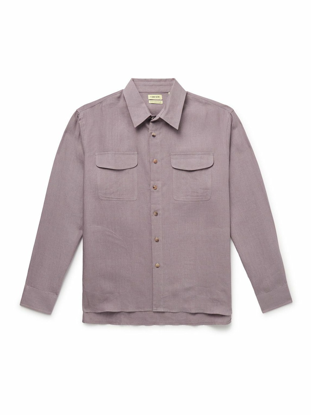 Photo: De Bonne Facture - Linen Overshirt - Purple