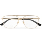 Gucci - Aviator-Style Gold-Tone Optical Glasses - Gold