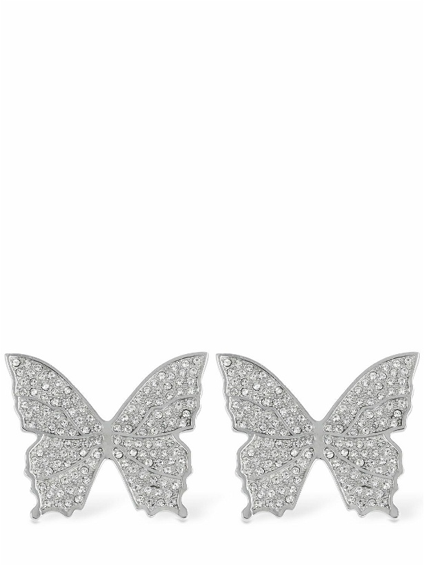 Photo: BLUMARINE - Butterfly Crystal Stud Earrings