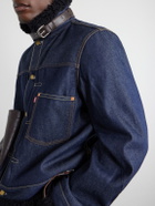 Sacai - Levi's Plush-Trimmed Denim Jacket - Blue