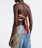 Dolce&Gabbana Carretto silk twill cropped top