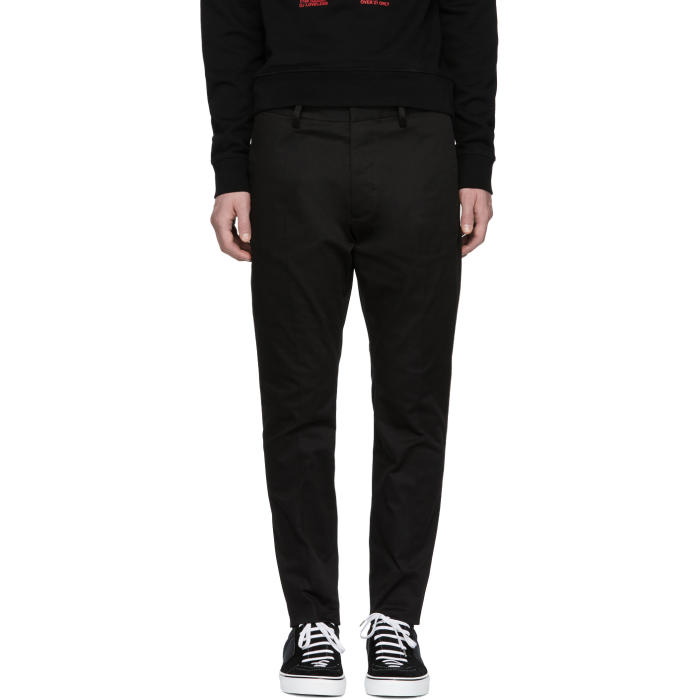 Photo: Dsquared2 Black Hockney Trousers 