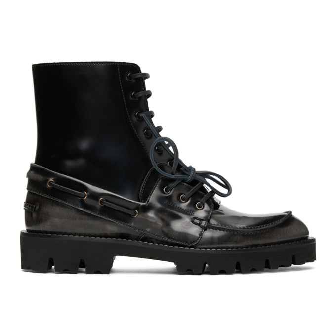 Photo: Maison Margiela Black Leather Lace-Up Boots