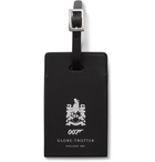 Globe-Trotter - No Time to Die Printed Leather Luggage Tag - Black