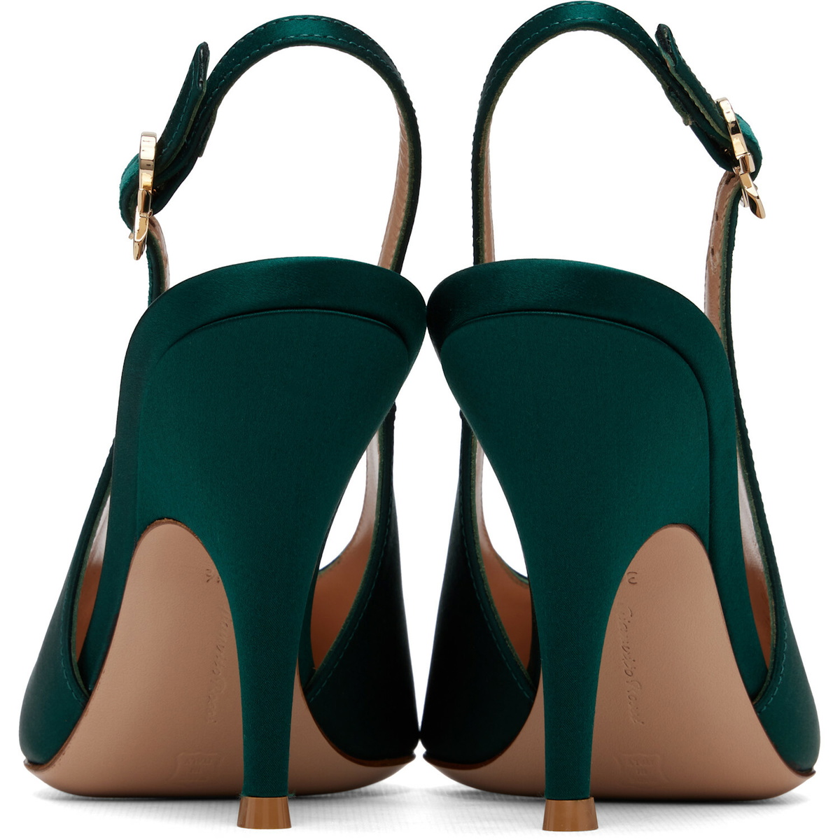 Gianvito Rossi Green Sofia Sling Heels