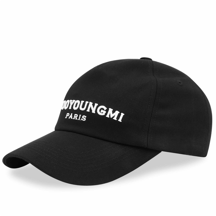 Photo: Wooyoungmi Men's Large Logo Cap in Black
