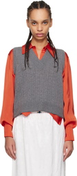 Cordera Gray Merino Pointelle Vest