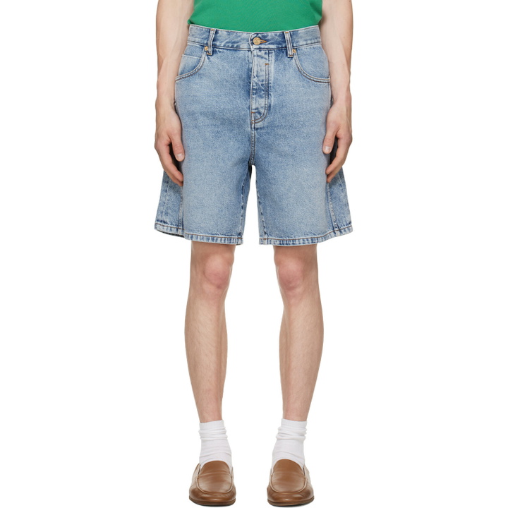 Photo: BALMAIN Blue Bermuda Denim Shorts