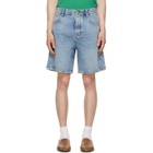 BALMAIN Blue Bermuda Denim Shorts