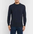 Loro Piana - Cable-Knit Baby Cashmere Sweater - Men - Navy