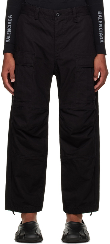 Photo: Balenciaga Black Paneled Cargo Pants