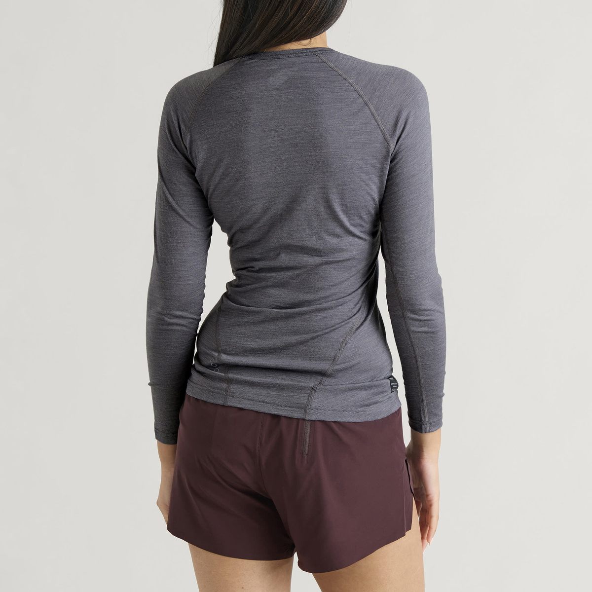 SOAR Women's Long Sleeve Merino Silk Base Layer in Grey