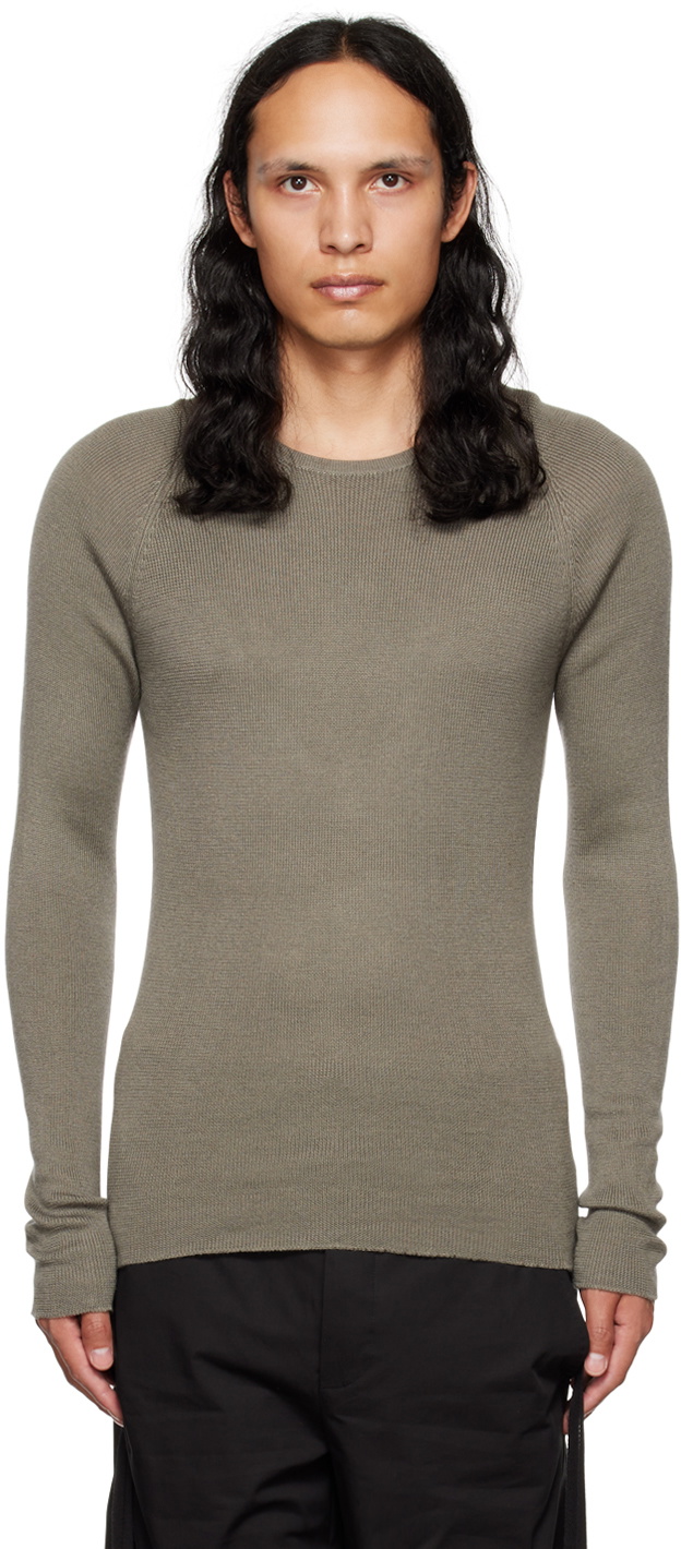 Label Under Construction Gray Thermal Sweater