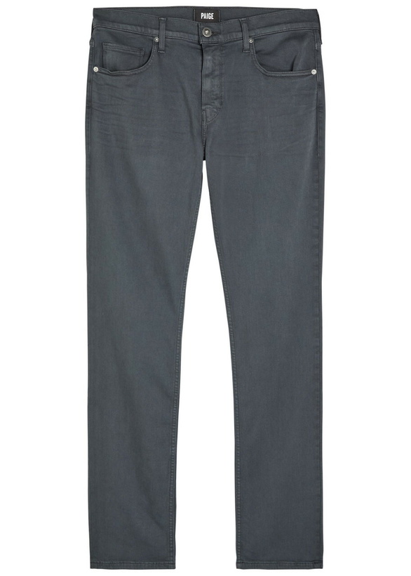 Photo: Paige Federal Slim Straight-leg Jeans Dark Grey