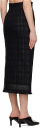 Mame Kurogouchi Black Cracted Skirt