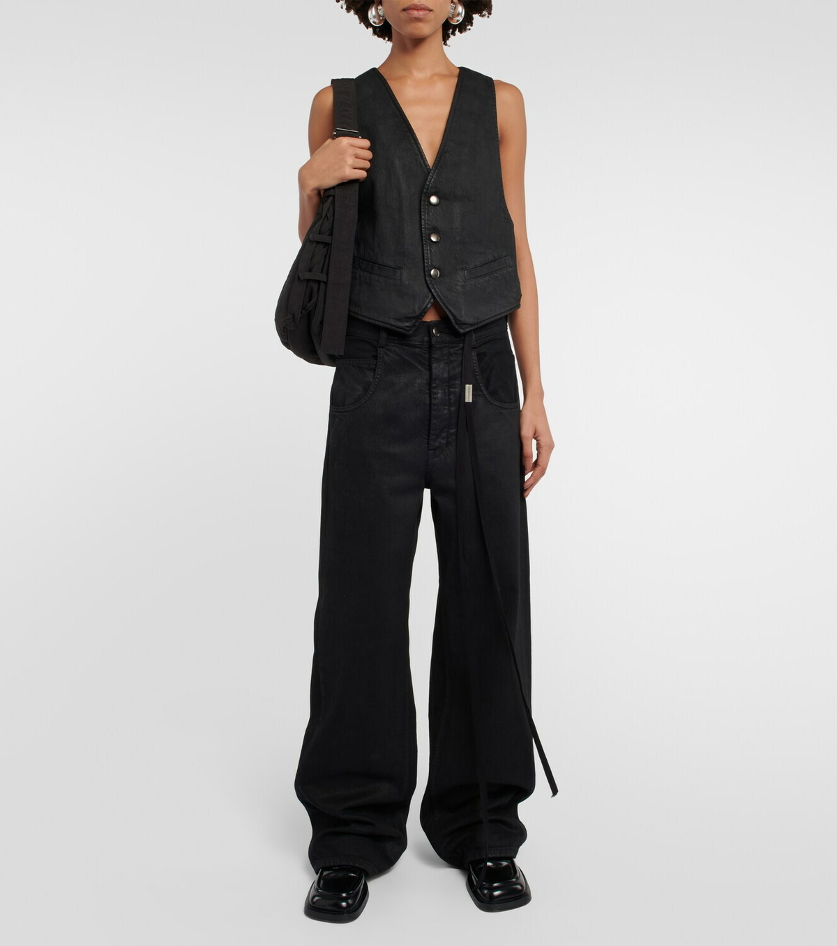 【関税込み】Ann Demeulemeester ホワイト Lut ベスト Ann Demeulemeester - Lut cotton voile vest Ann Demeulemeester