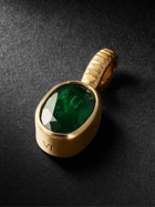 Viltier - Magnetic Gold Emerald Pendant Necklace