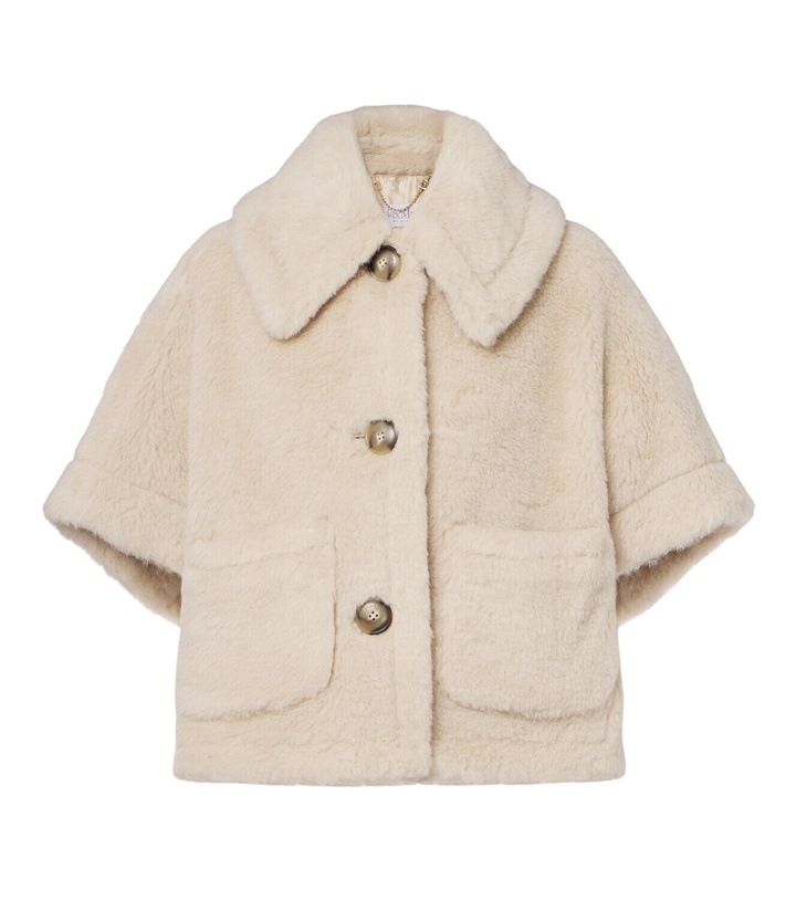 Photo: Max Mara Alpaca, wool, and silk teddy cape
