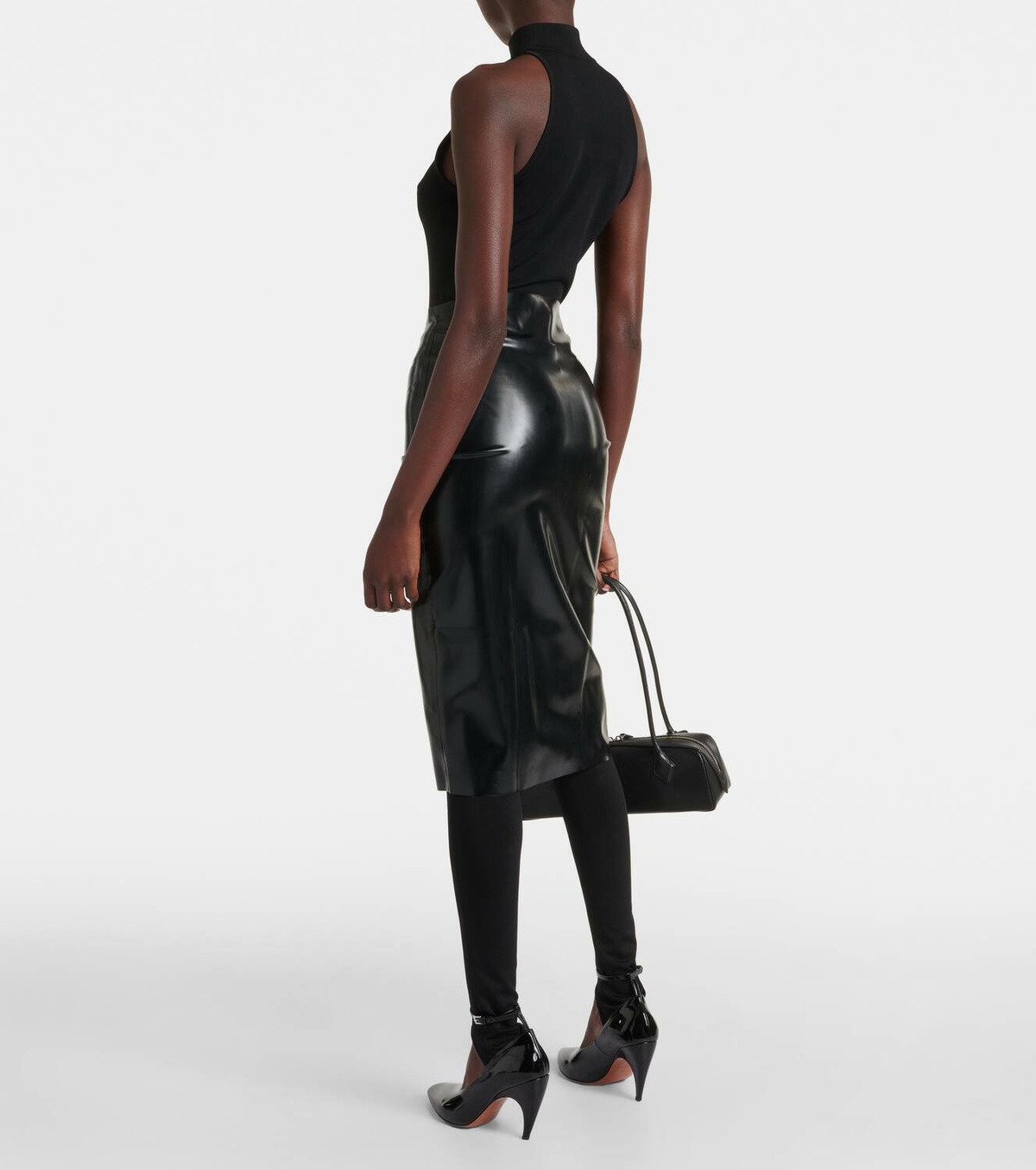 Alaïa Latex pencil skirt ALAÏA