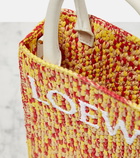 Loewe Standard A4 raffia tote bag
