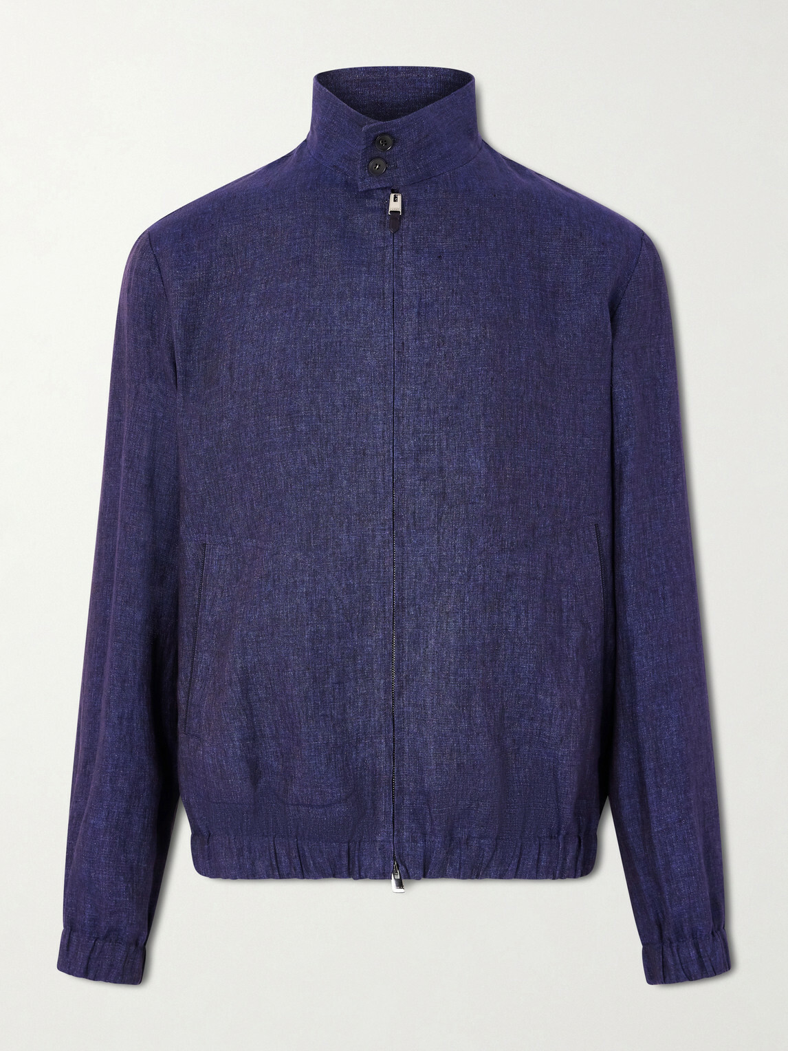 Canali - Linen Bomber Jacket - Blue
