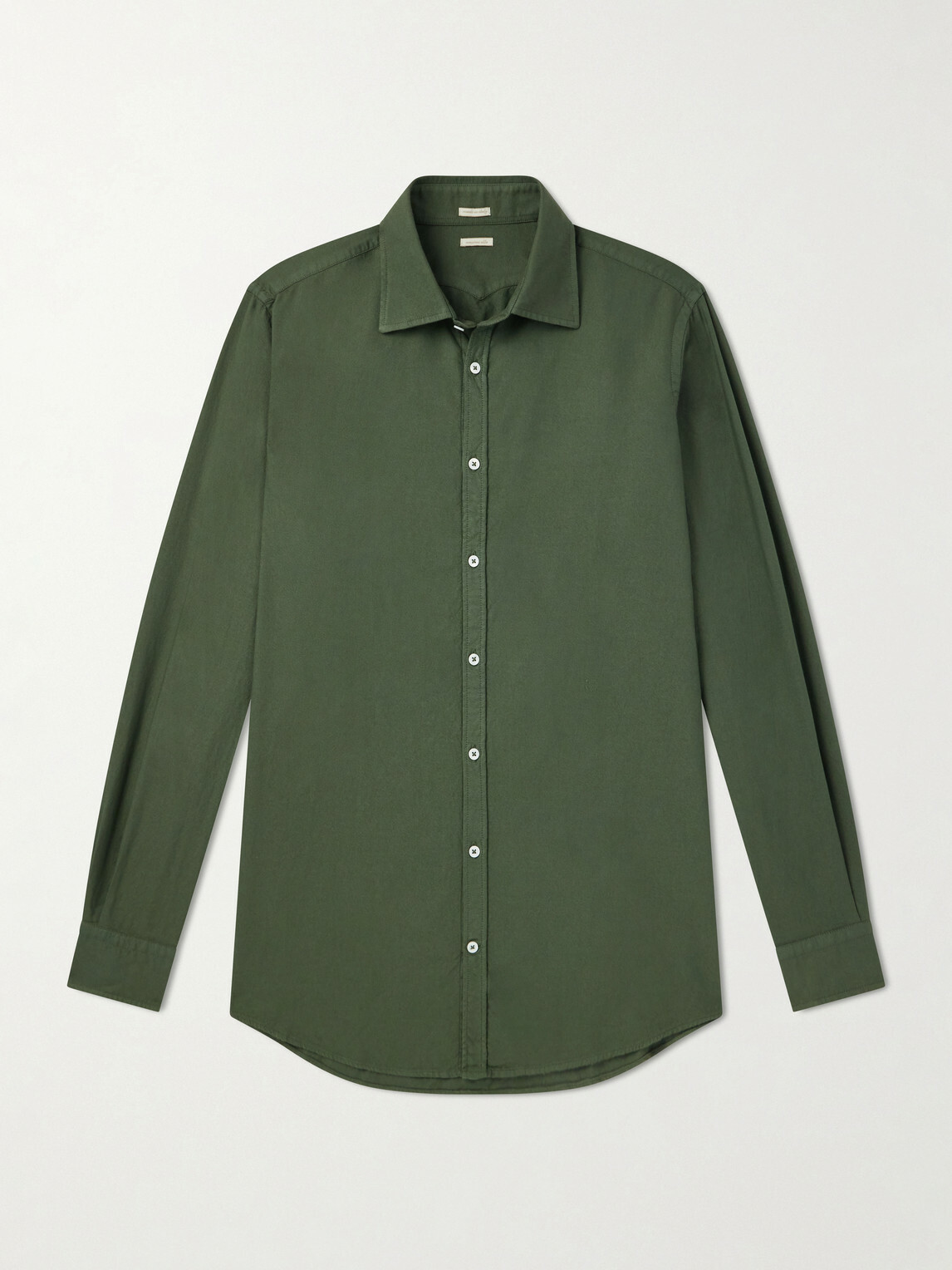Massimo Alba - Genova Cotton-Chambray Shirt - Green