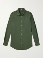 Massimo Alba - Genova Cotton-Chambray Shirt - Green