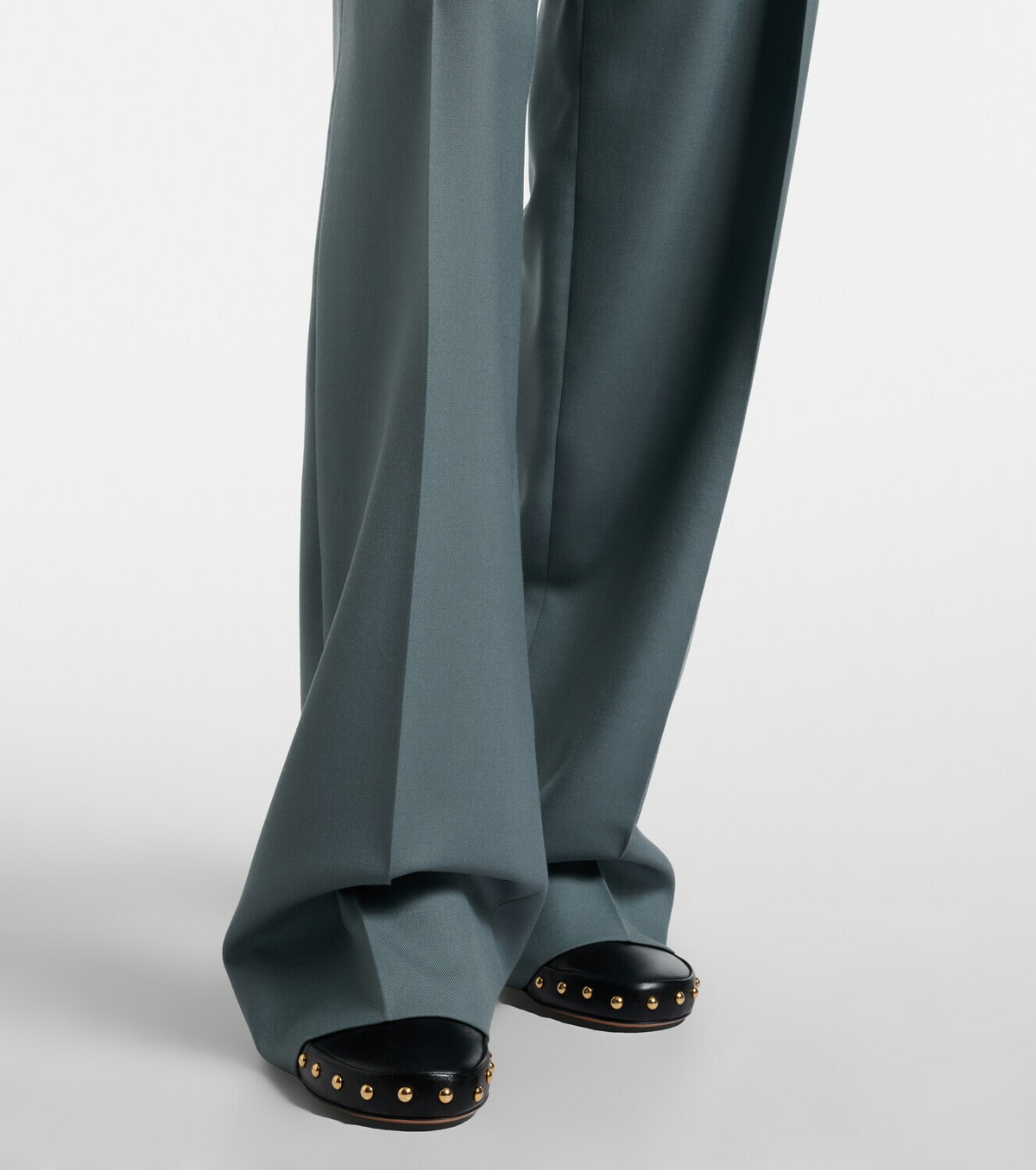 Chloé Pleated virgin wool straight pants