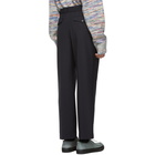 Dries Van Noten Navy Phoenix Bis Trousers