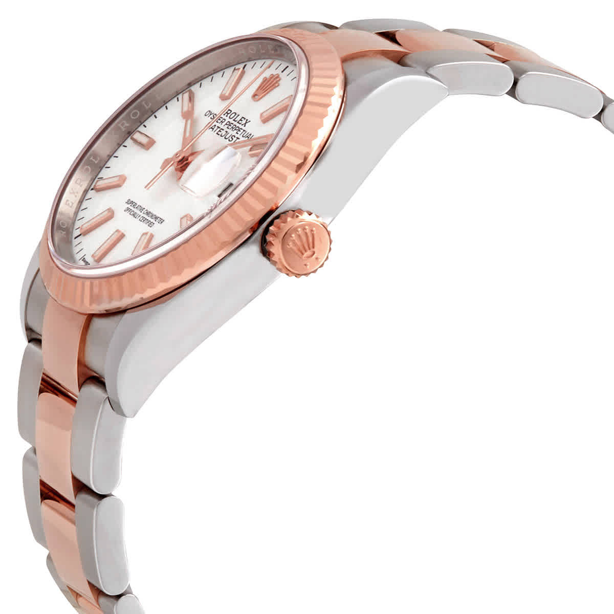 Rolex Datejust 36 Automatic White Dial Mens Steel and 18kt Everose Gold Oyster Watch 126231WSO