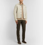 Loro Piana - Cable-Knit Baby Cashmere Zip-Up Sweater - Neutrals