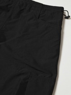 Palm Angels - Wide-Leg Logo-Embroidered Shell Cargo Trousers - Black