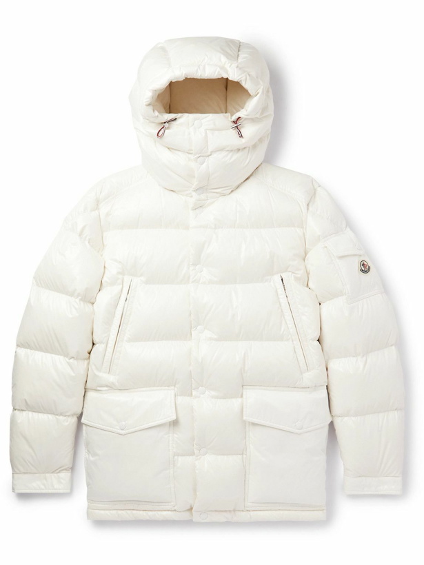 Photo: Moncler - Chiablese Quilted Glossed-Shell Hooded Down Jacket - White