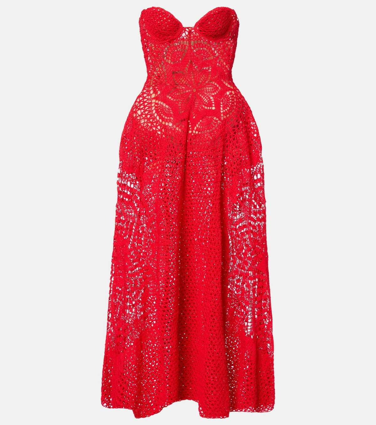 Magda Butrym Crochet cotton corset dress