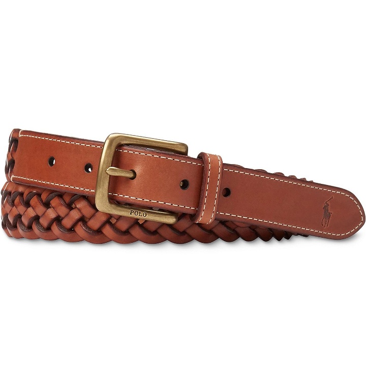 Photo: Polo Ralph Lauren - Woven Leather Belt - Brown