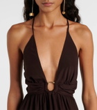 Heidi Klein Coco Palm silk maxi dress