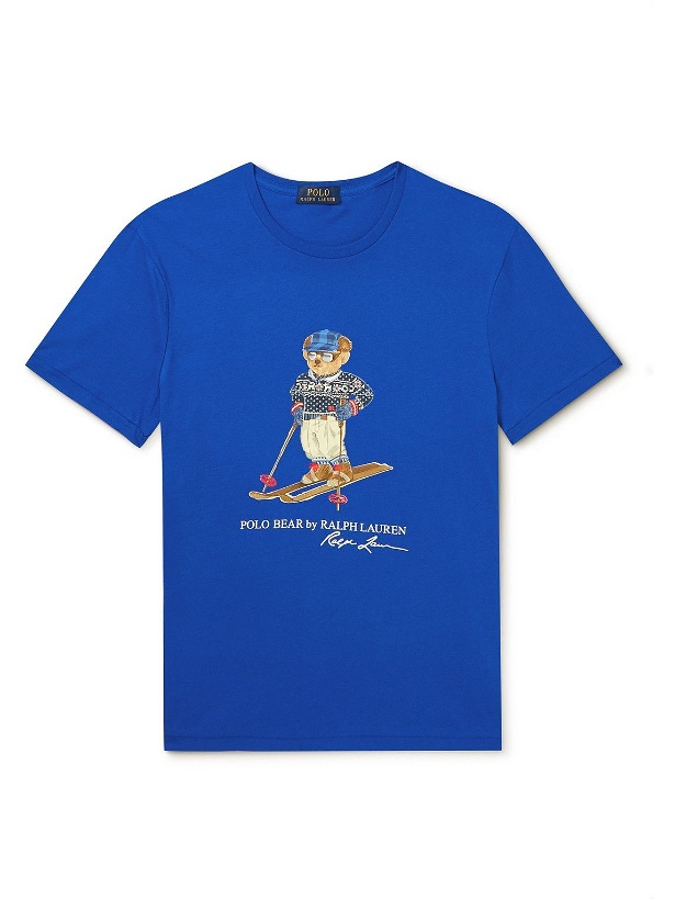 Photo: Polo Ralph Lauren - Logo-Print Cotton-Jersey T-Shirt - Blue