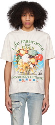 Online Ceramics Beige 'Live and Let Live' T-Shirt