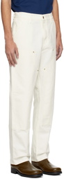 Carhartt Work In Progress White Double Knee Trousers