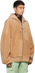 A. A. Spectrum Brown Monkord Zip Up Hoodie