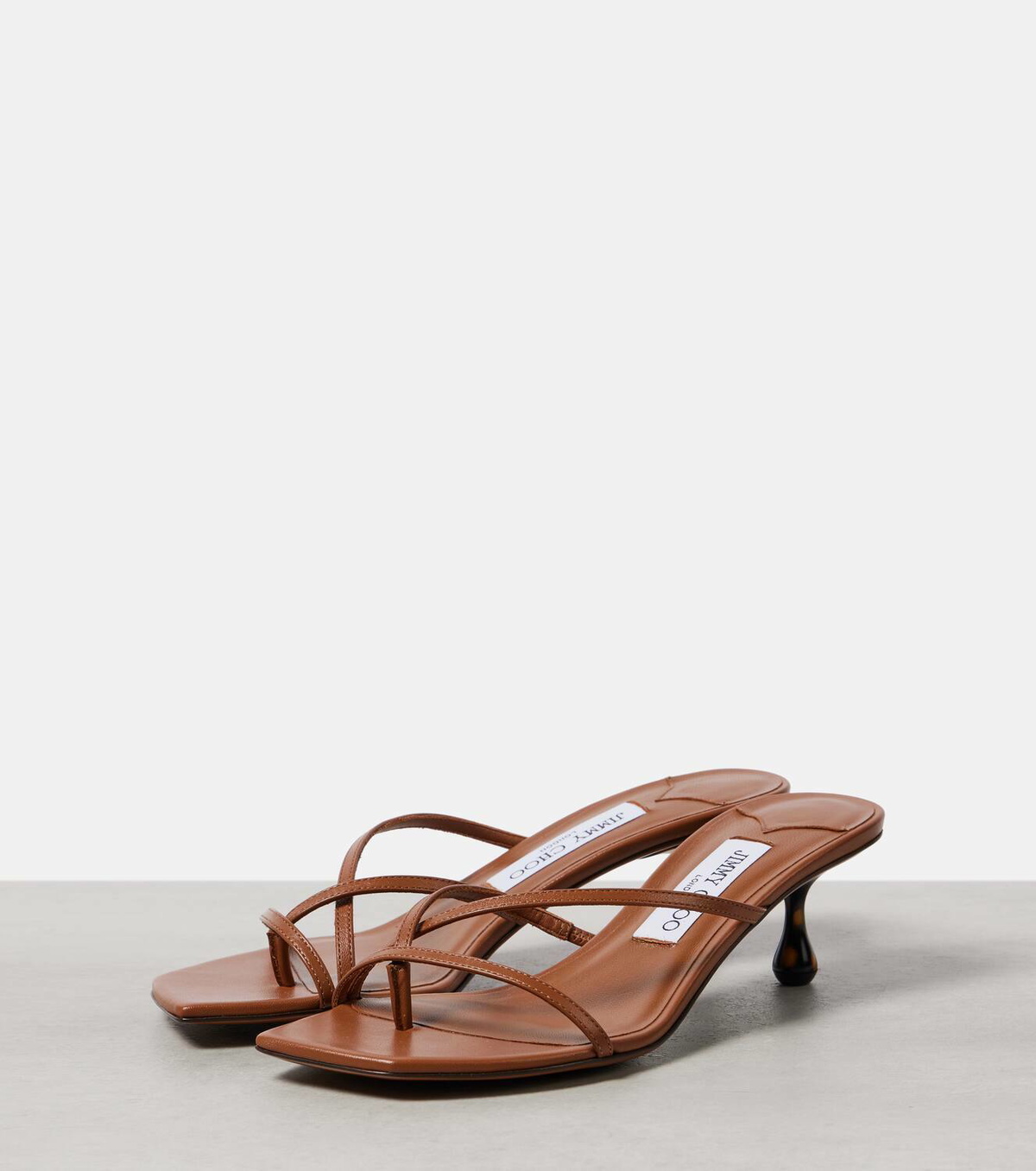 JIMMY CHOO Etana Mule 50 レザー クロッグ Etana Mule 50|Gold Metallic Leather Sandals| JIMMY CHOO