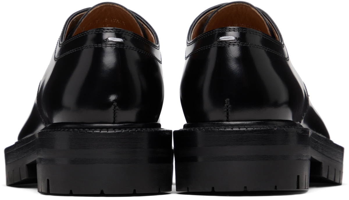 Maison Margiela Black Tabi Lace-Up Derbys