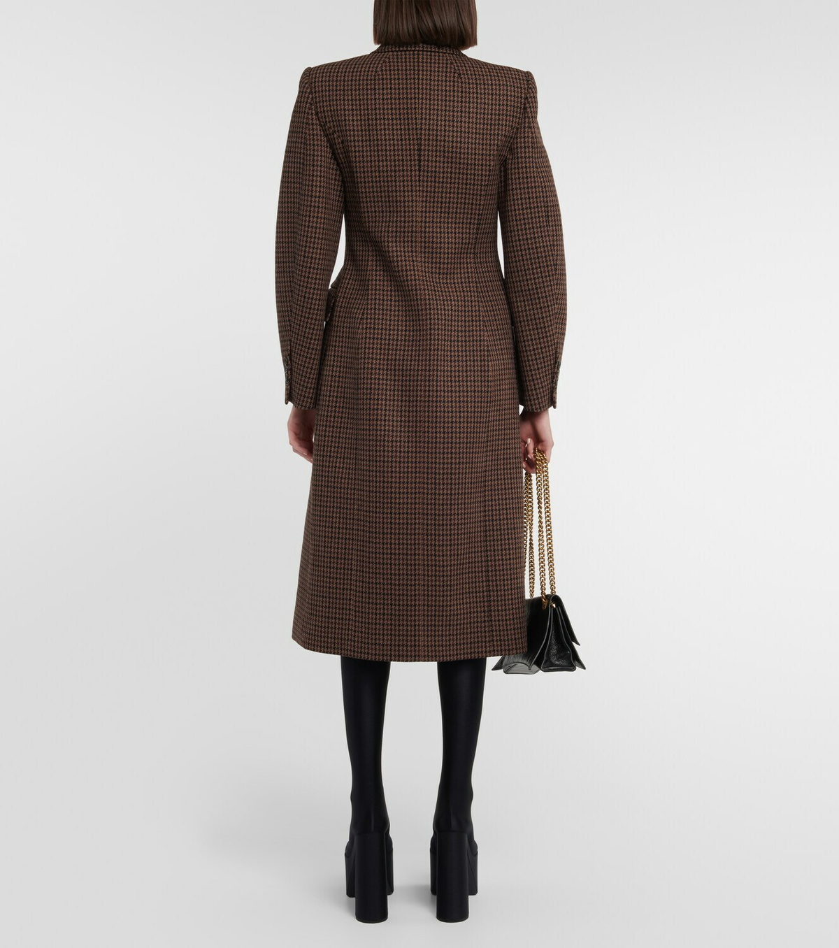 Balenciaga - Houndstooth wool-blend coat Balenciaga