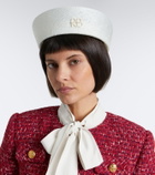 Ruslan Baginskiy Faux-pearl straw hat