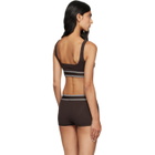 Versace Brown Cotton Rib Bra