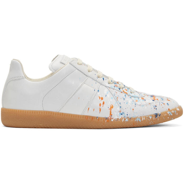 Photo: Maison Margiela Off-White Paint Splash Replica Sneakers 